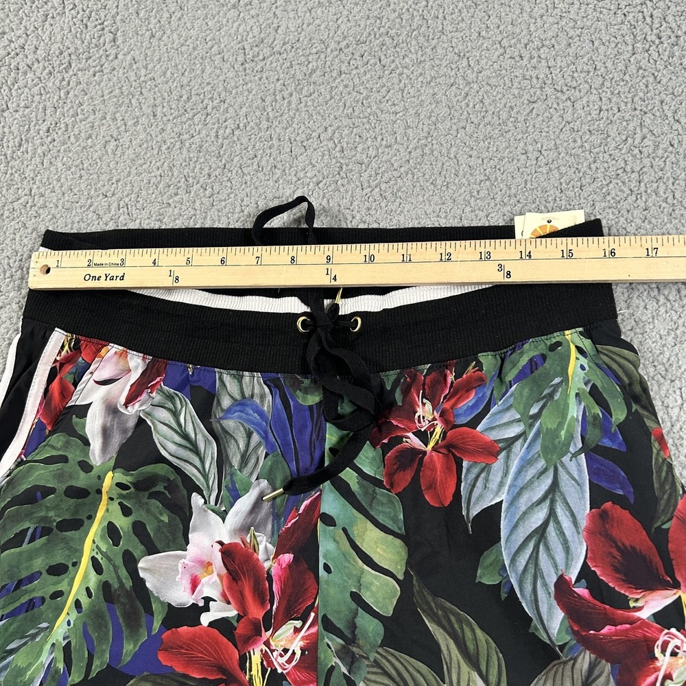 C&C California Pants Womens Large Multicolor Tropical Floral Jogger Side Stripe - Picture 6 of 16